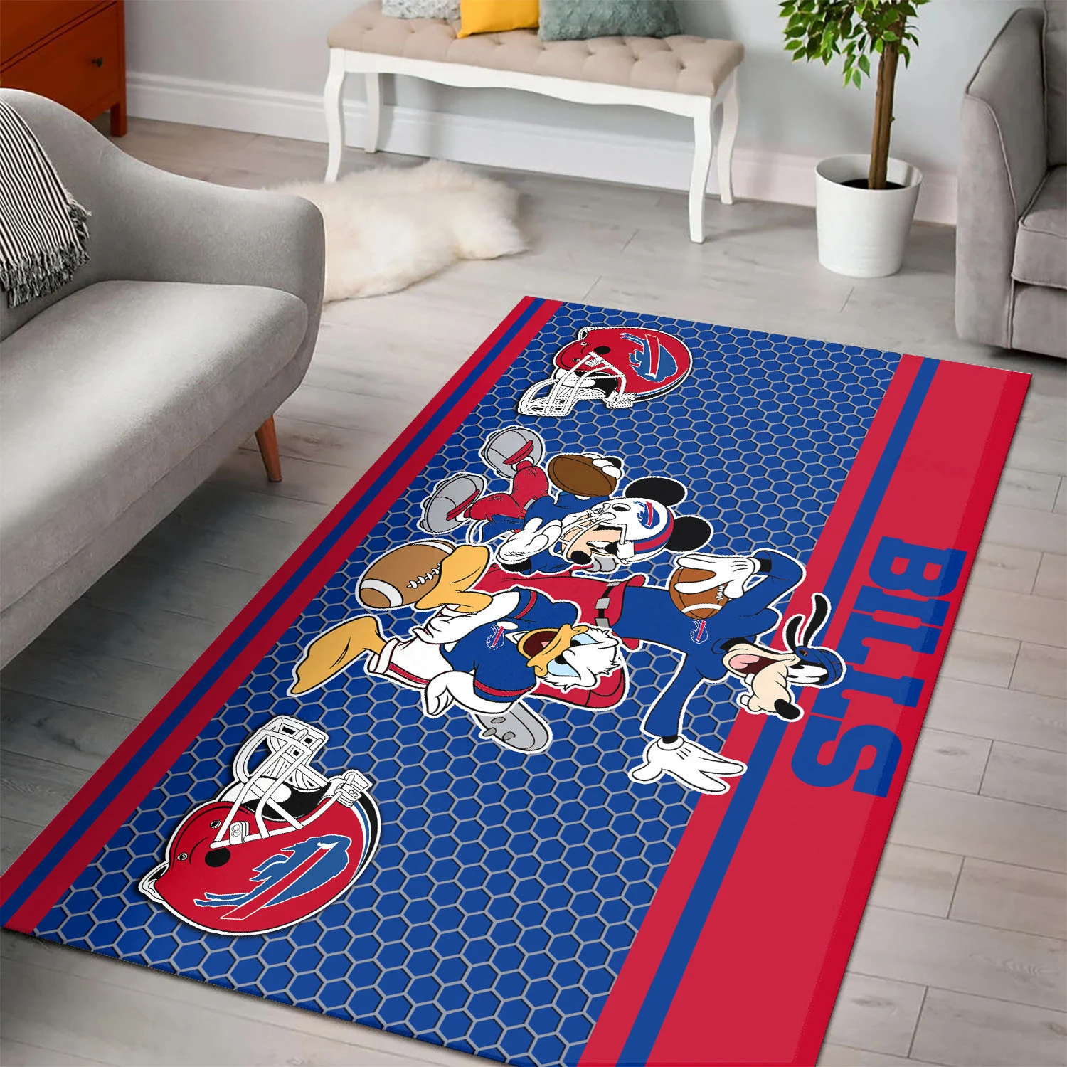 Buffalo Bills Cartoon Crew Football Rug