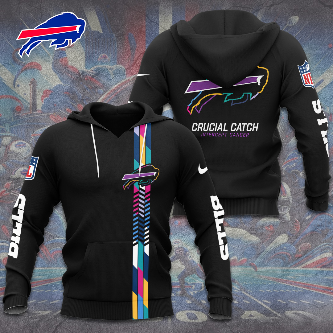 Buffalo Bills Crucial Catch Intercept Cancer Awareness Hoodie