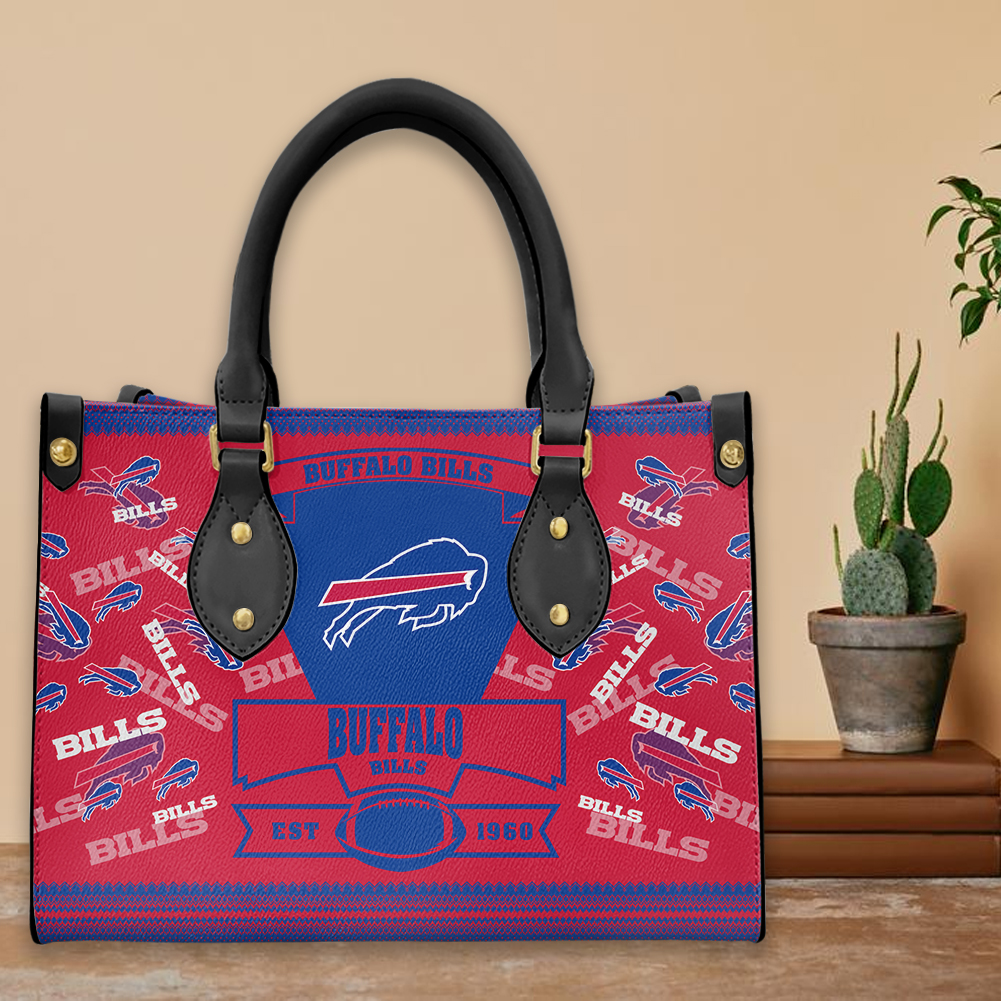 Buffalo Bills Customizable Game Day Leather Handbag front