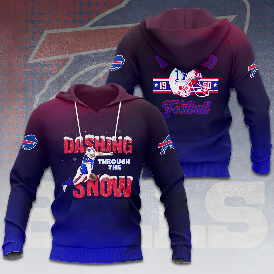 Buffalo Bills Dashing Through the Snow Christmas Hoodie
