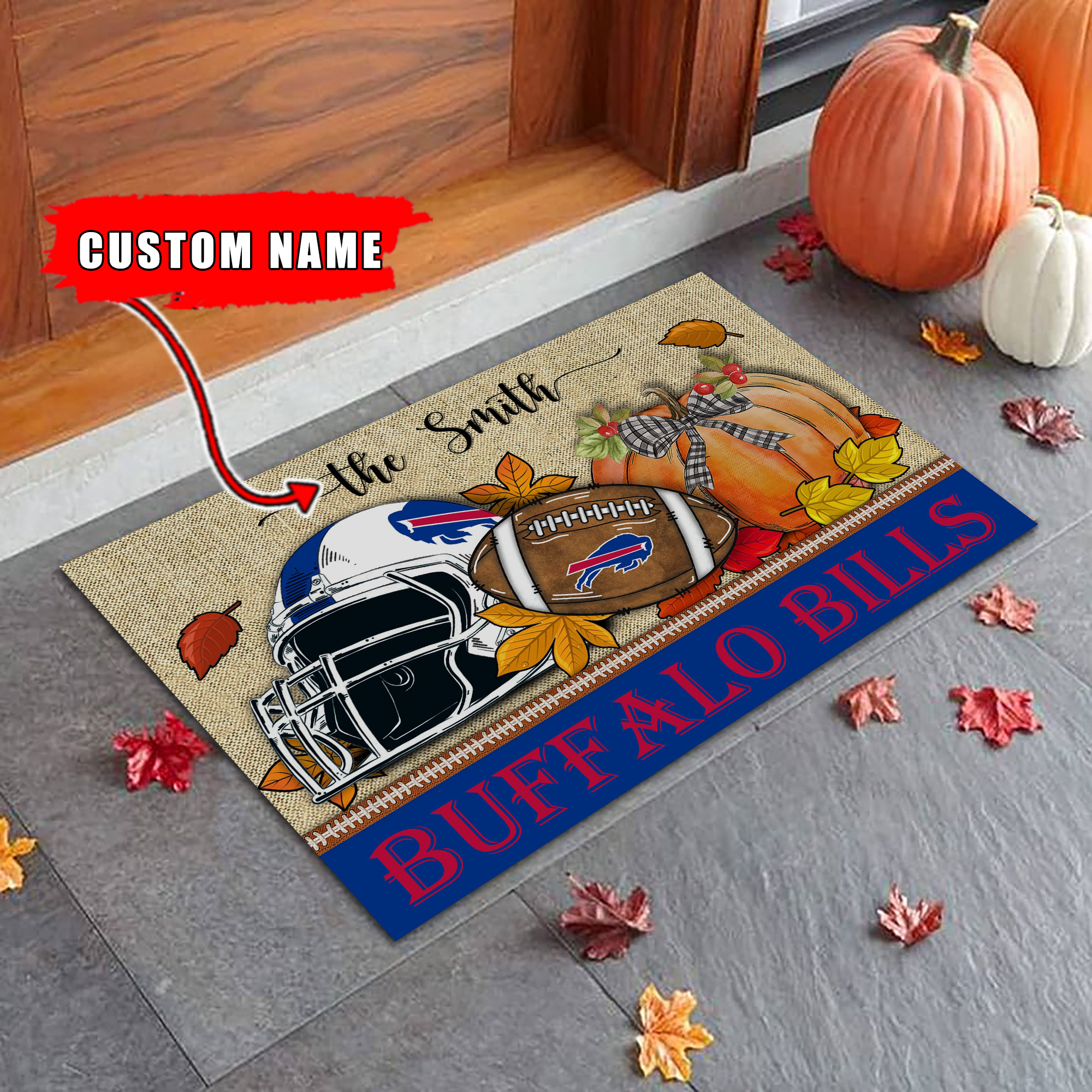 Buffalo Bills Family Football Doormat