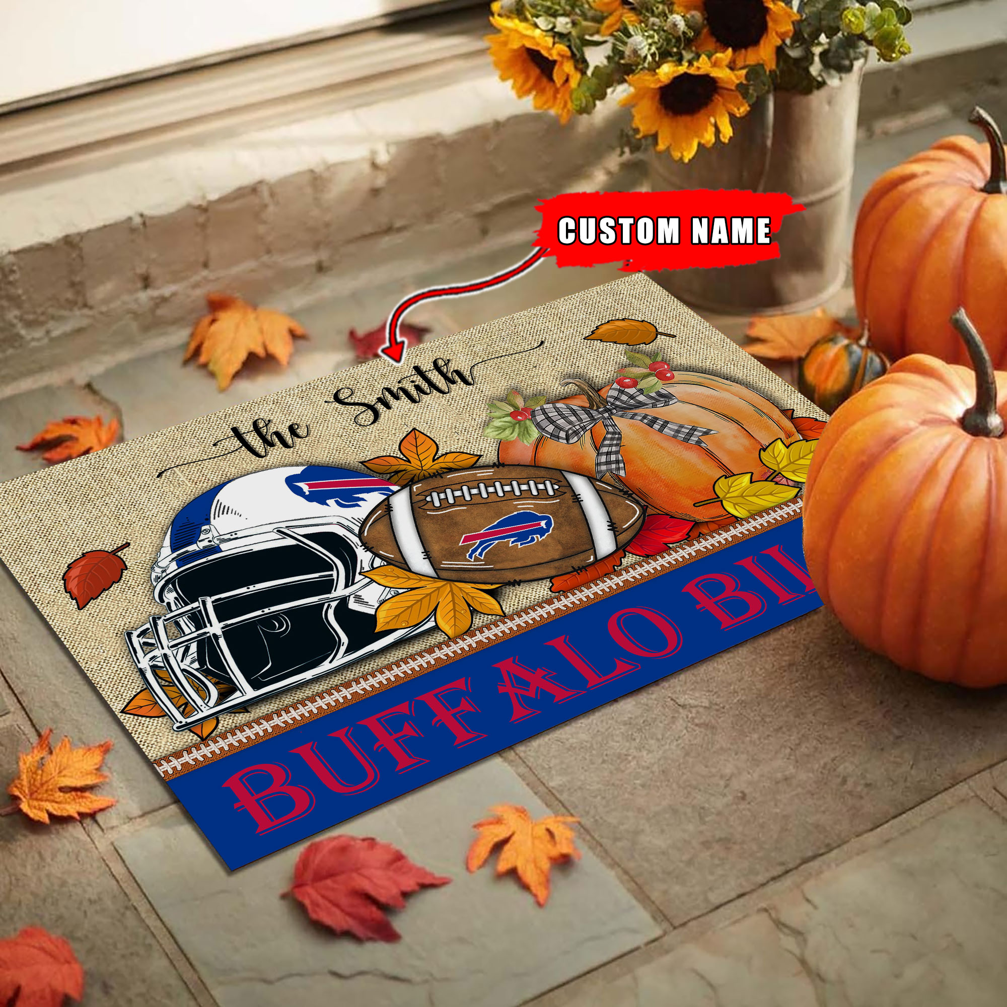 Buffalo Bills Family Football Doormat