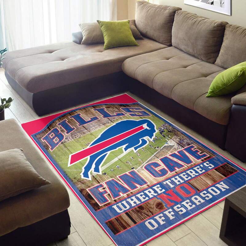 Buffalo Bills Fan Cave Decorative Floor Rug
