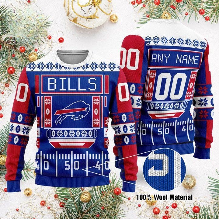Buffalo Bills Field of Cheer Ugly Christmas Sweater
