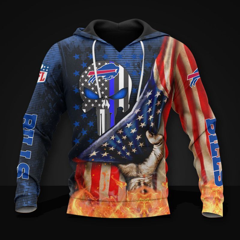 Buffalo Bills Flag Fury Hoodie front