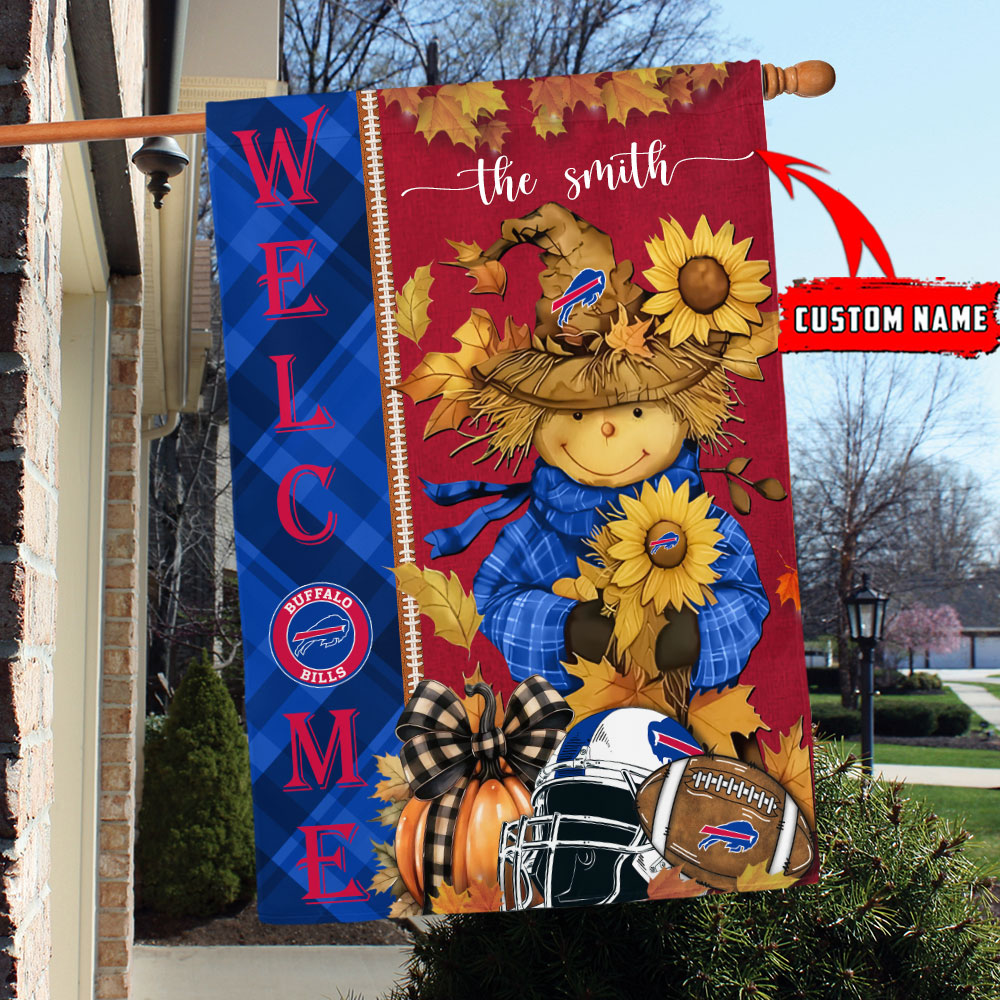 Buffalo Bills Football Fall Scarecrows Grden Flag in Your Home
