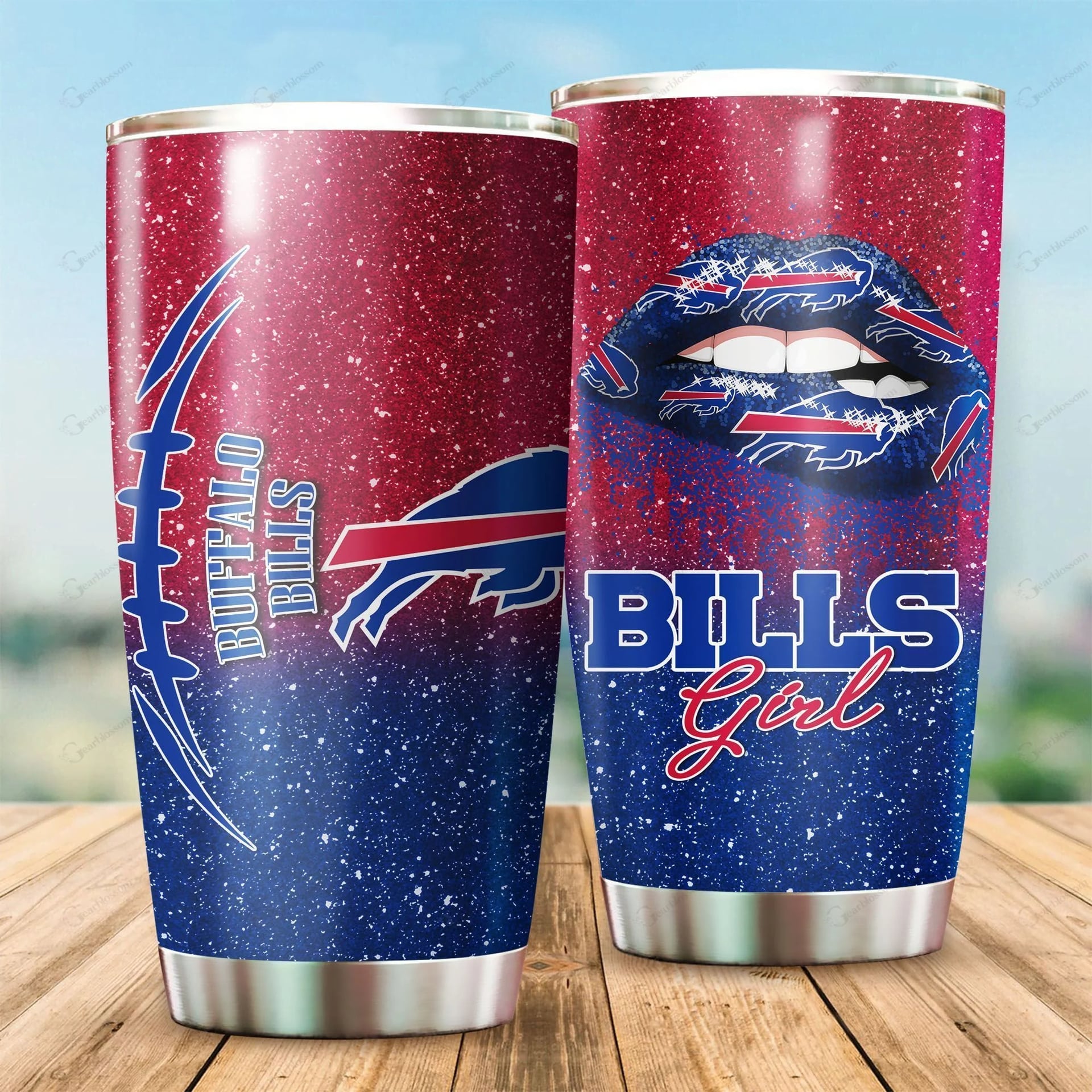 Buffalo Bills Girl Kiss Tumbler