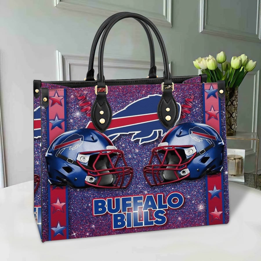 Buffalo Bills Glitter Helmet Leather Handbag
