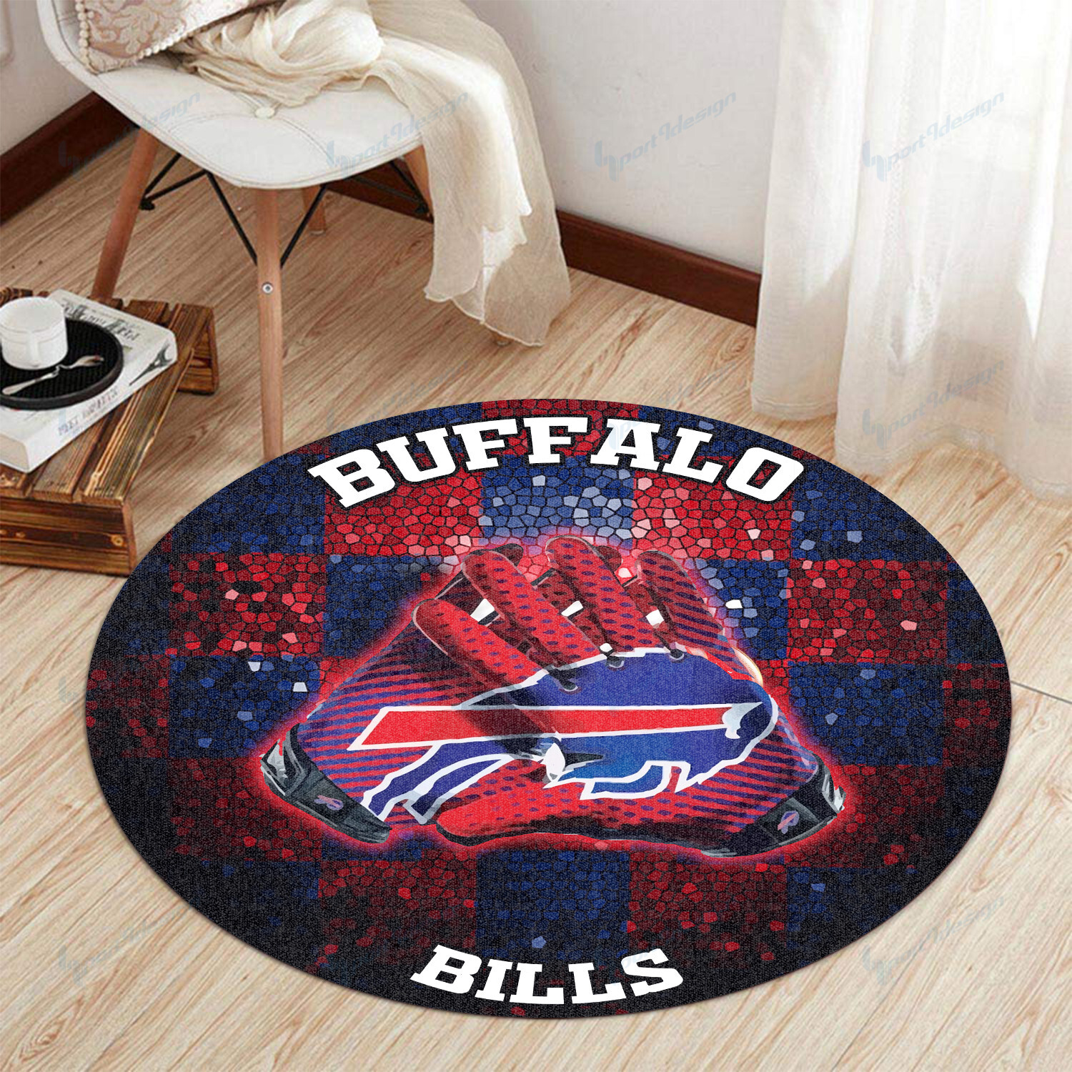 Buffalo Bills Gridiron Glory Round Rug