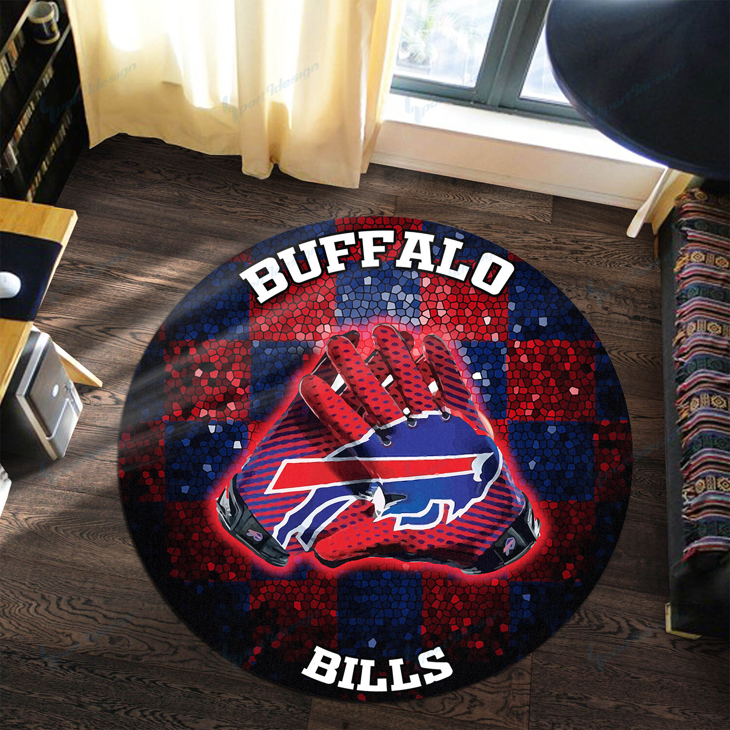 Buffalo Bills Gridiron Glory Round Rug
