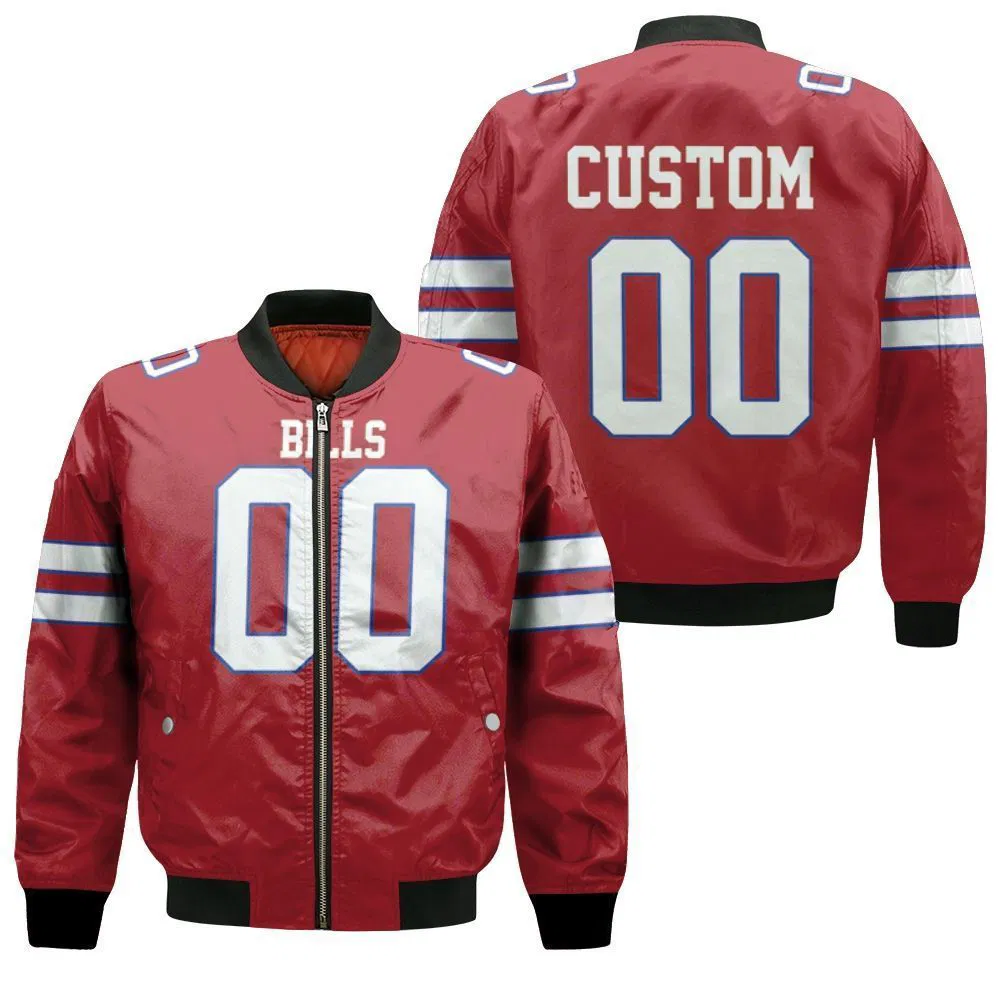 Buffalo Bills Gridiron Heritage Custom Jersey Bomber Jacket