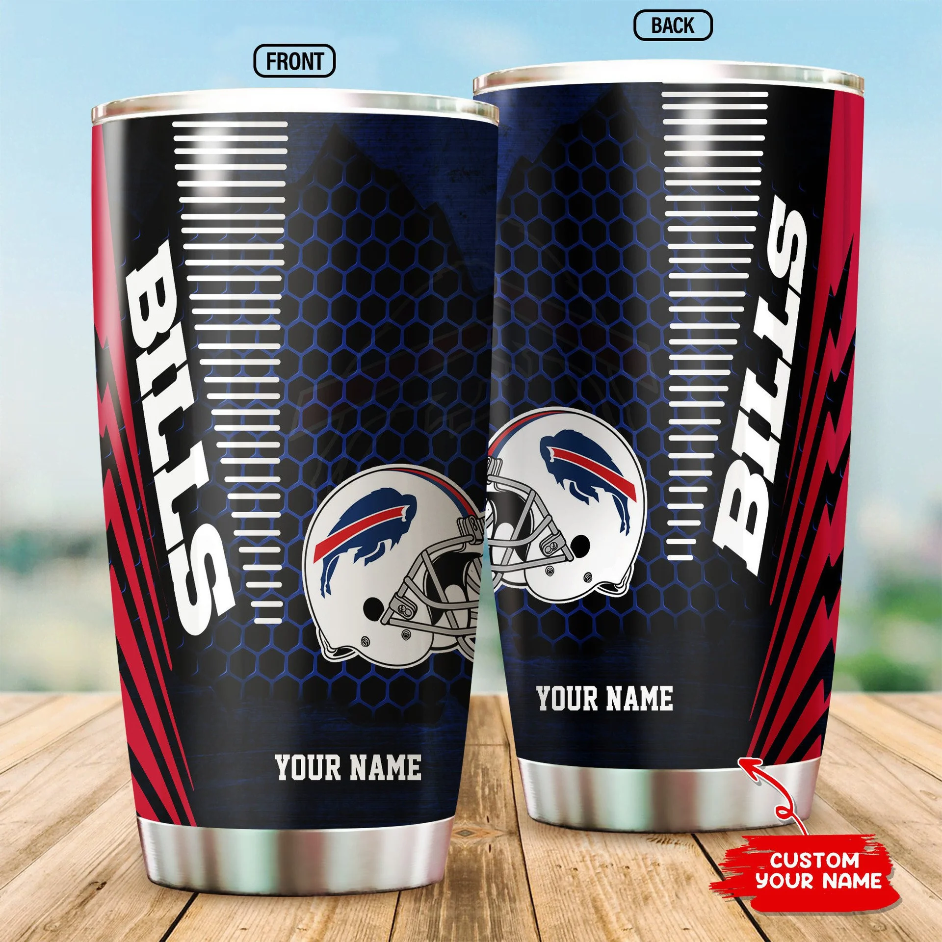 Buffalo Bills Gridiron Style Custom Tumbler