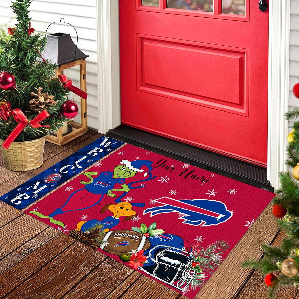 Buffalo Bills Grinch Holiday Cheer Doormat