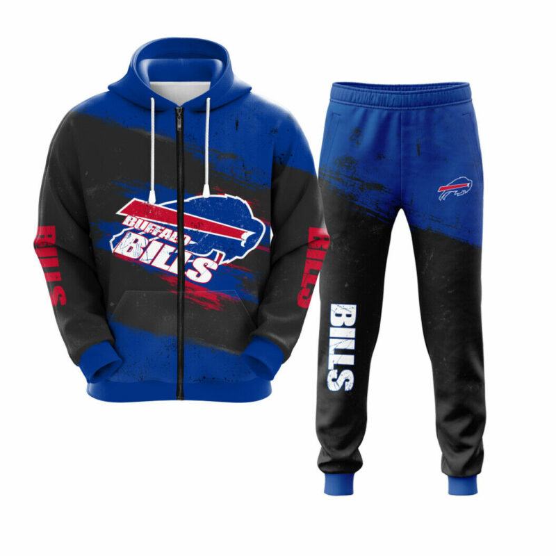 Buffalo Bills Grunge Power Hoodie & Jogger Set