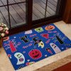 Buffalo Bills Halloween Ghost Pattern Limited Edition Rubber Base Doormat