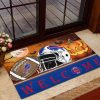 Buffalo Bills Helmet Pattern Halloween Rubber Base Doormat