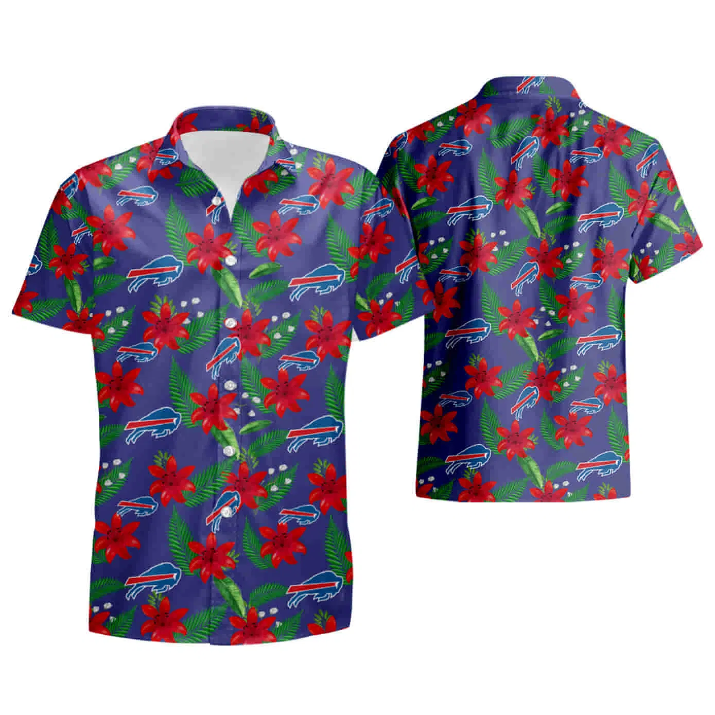 Buffalo Bills Island Bloom Red Tropics Hawaiian Shirt