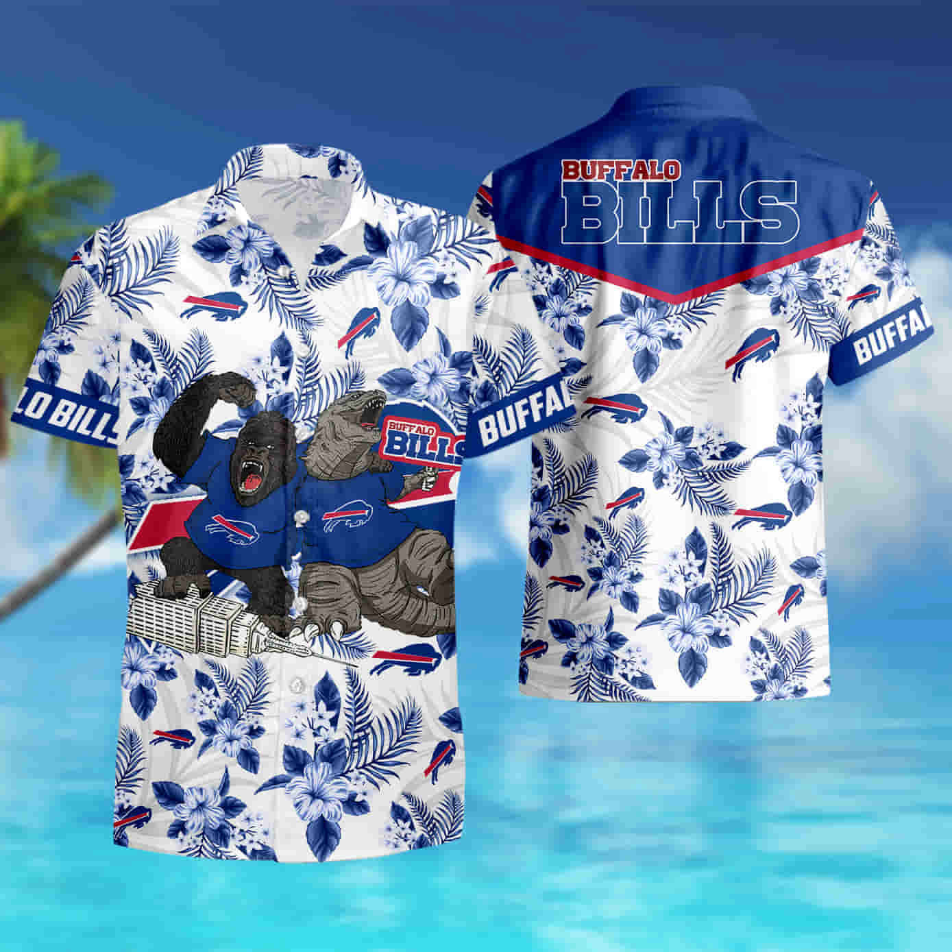 Buffalo Bills Island King City Clash Hawaiian Shirt