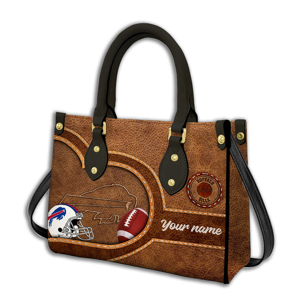 Buffalo Bills Leather Football Field Leather Handbag