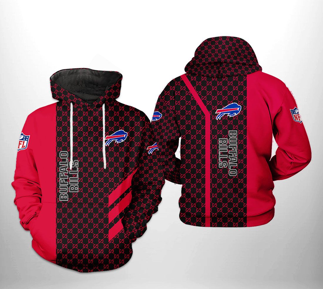 Buffalo Bills Luxe Monogram All Over Print Hoodie