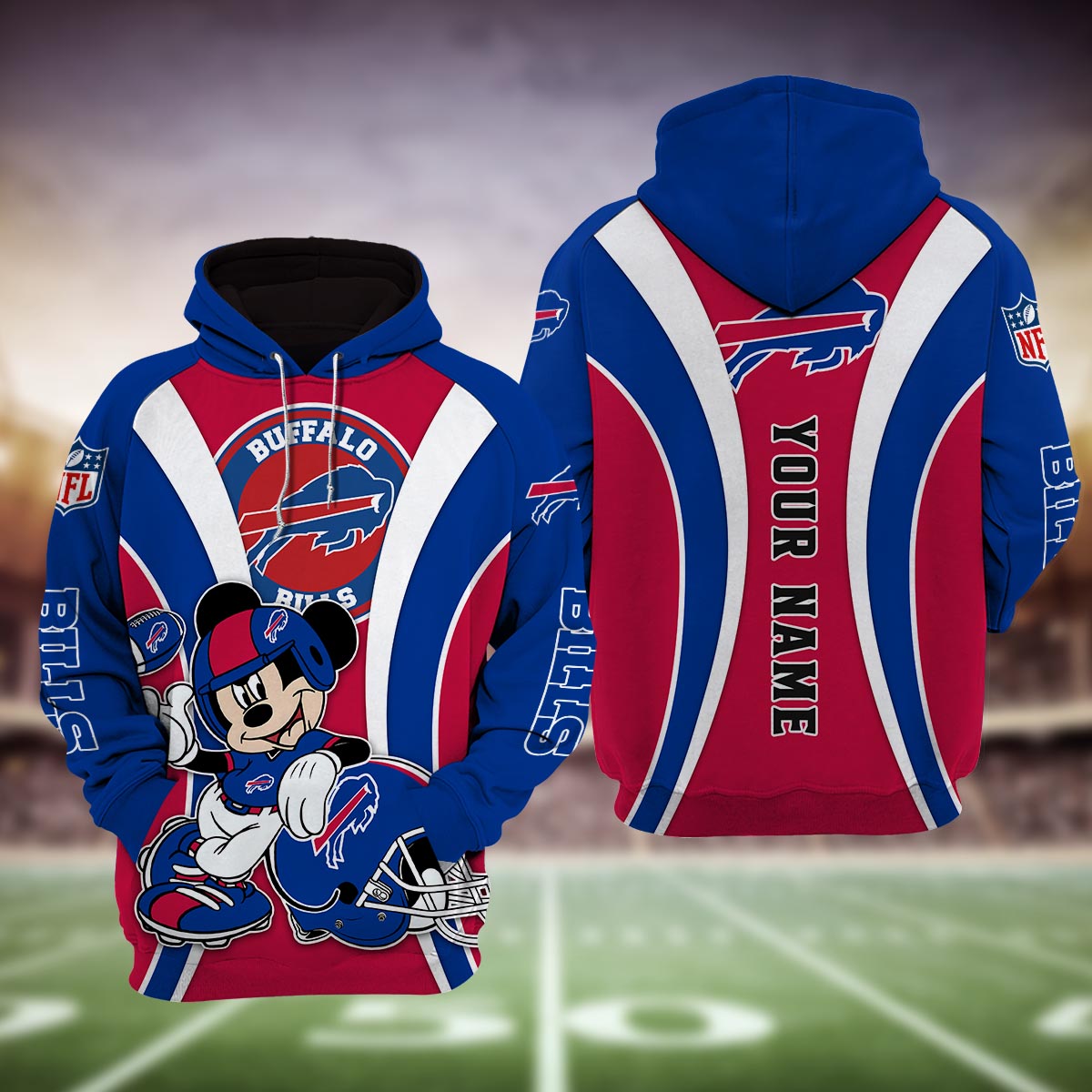 Buffalo Bills Mickey Action Hoodie