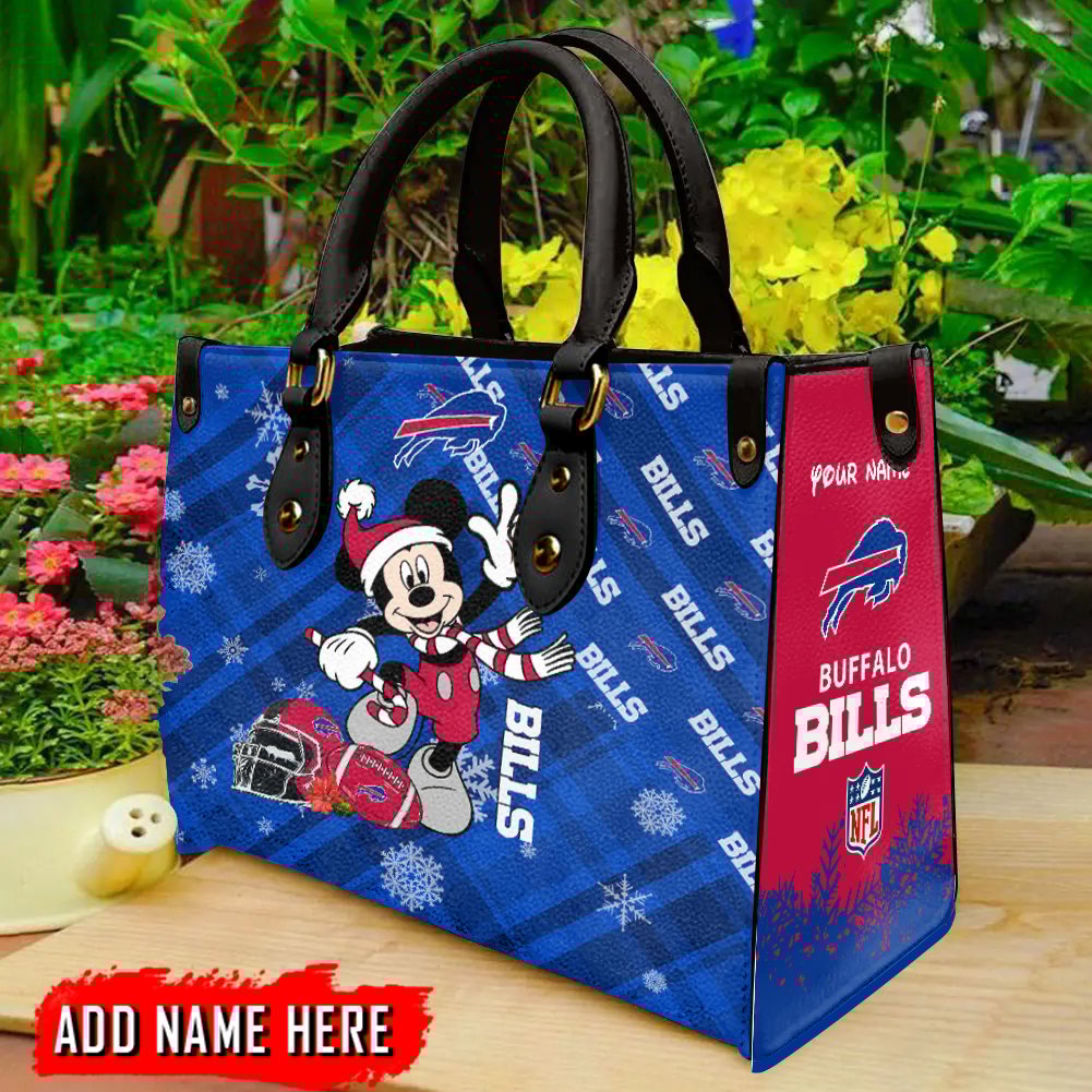 Buffalo Bills Mickey Mouse Winter Leather Handbag