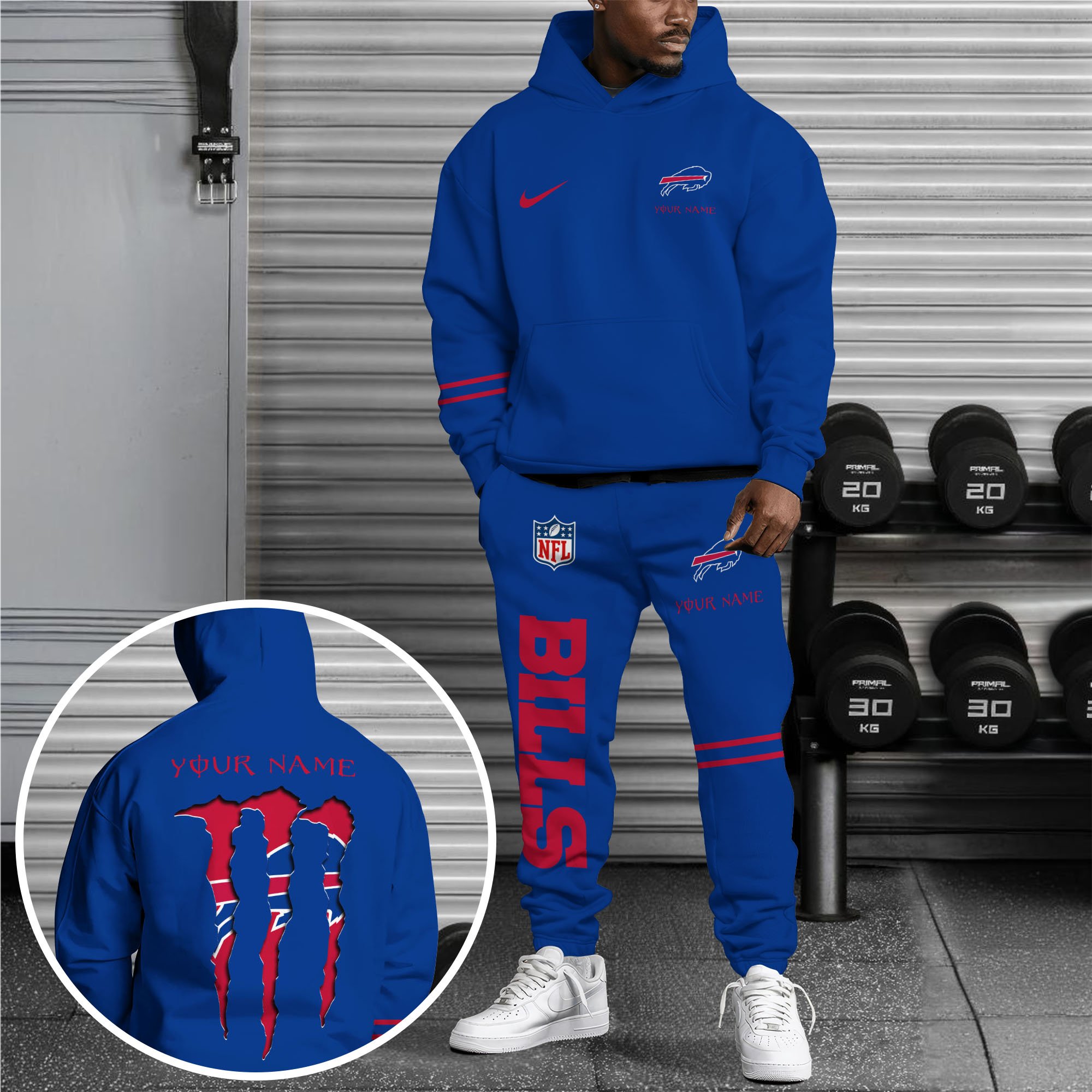Buffalo Bills Monster Energy-Inspired Hoodie & Jogger Set