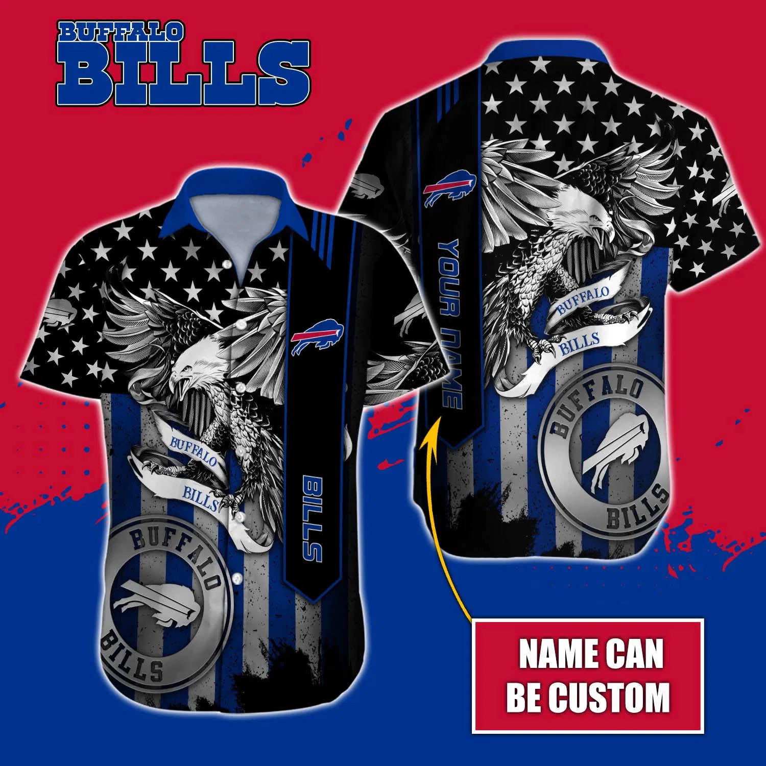 Buffalo Bills Patriot Spirit Eagle Hawaiian Shirt