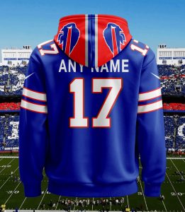 Buffalo Bills Personalized Game Day Blue Hoodie back