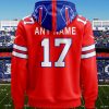 Buffalo Bills Personalized Game Day Red Hoodie back