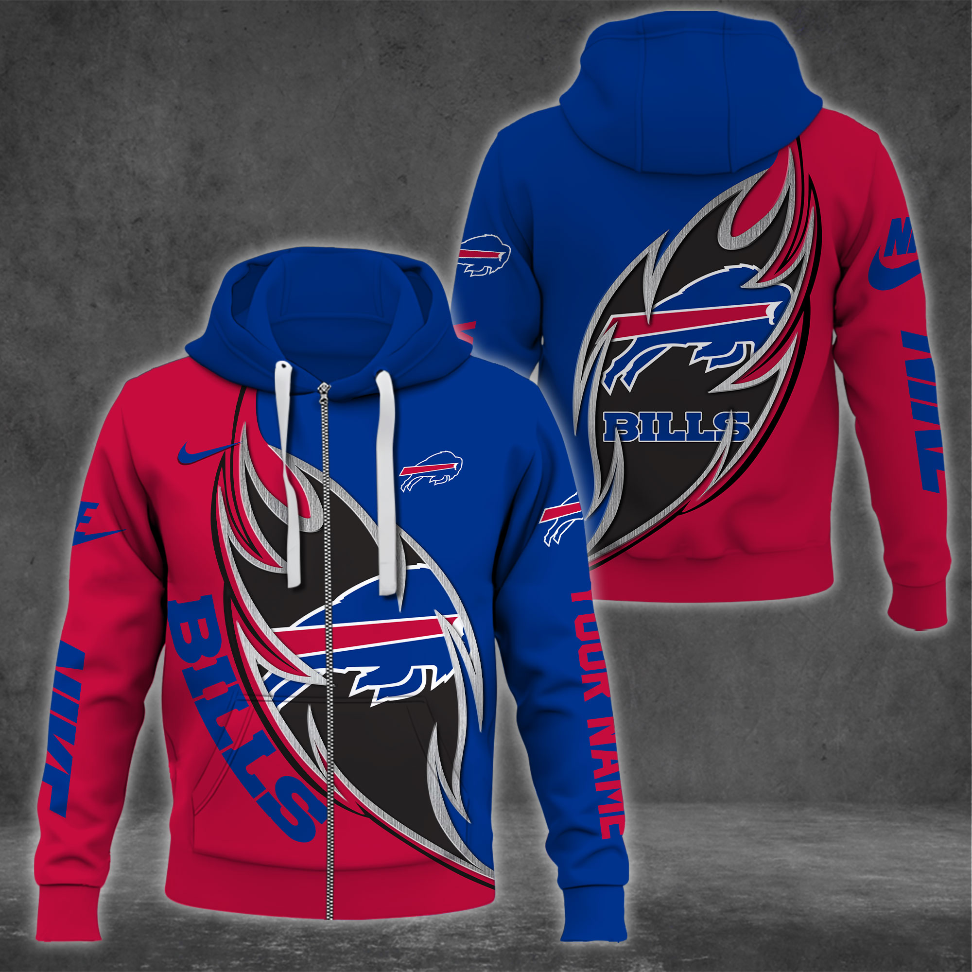 Buffalo Bills Power Fusion Zip Hoodie