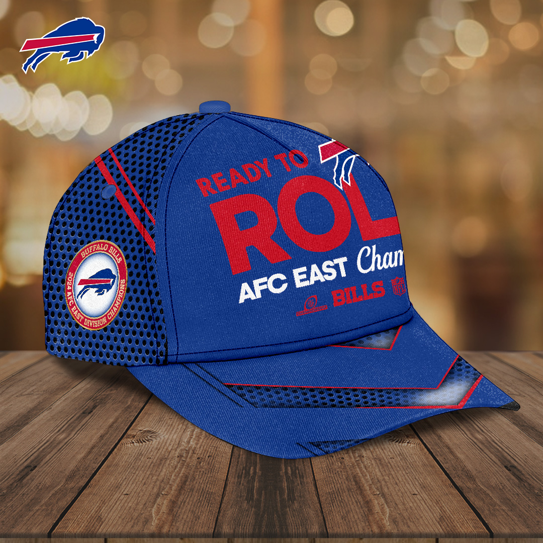 Buffalo Bills Ready to Roll AFC East Champions Blue Baseball Cap right side