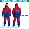 Buffalo Bills Red & Blue Ink Splash Hoodie & Jogger Set custom name