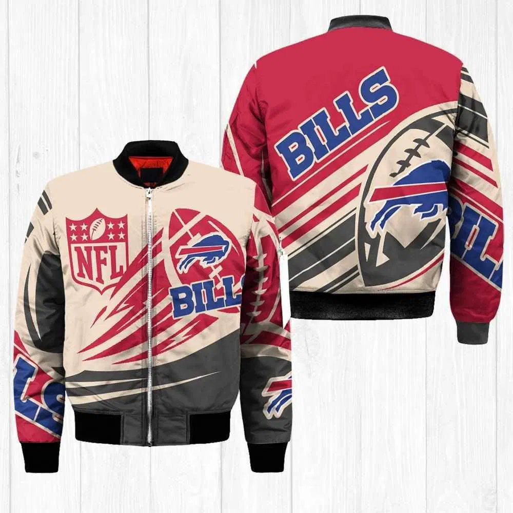 Buffalo Bills Retro Blitz NFL Bomber Jacket
