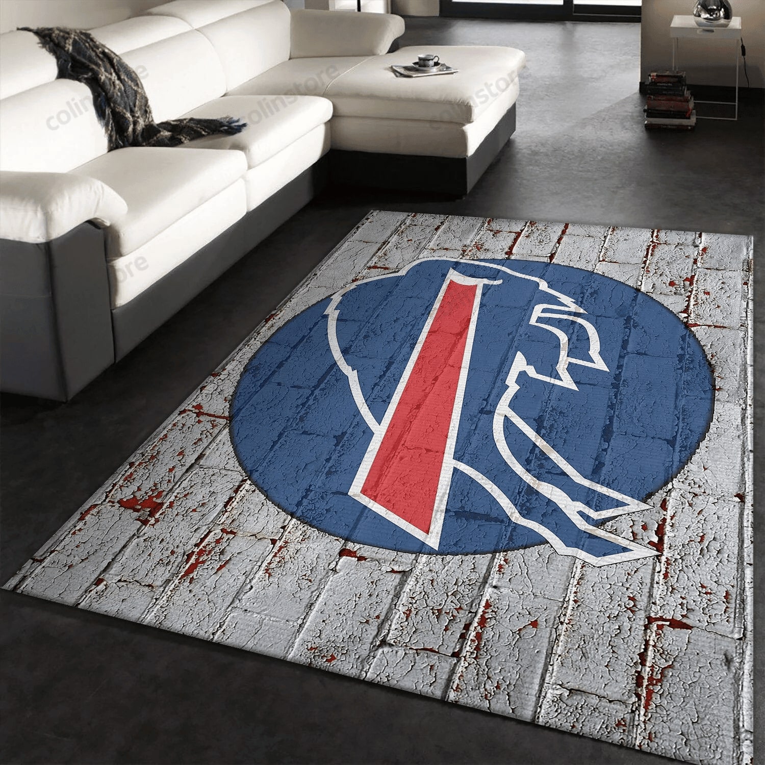 Buffalo Bills Rustic Brick Wall Area Rug