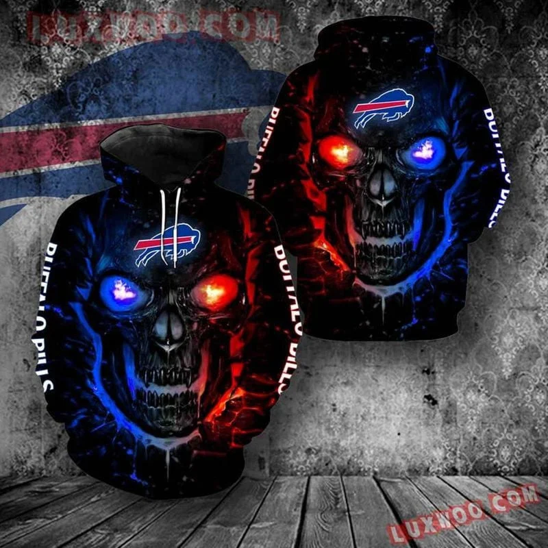 Buffalo Bills Skull Fury Hoodie