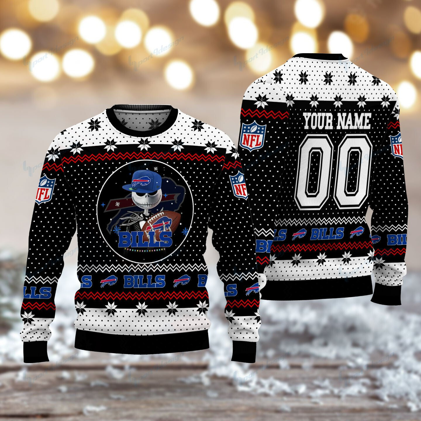 Buffalo Bills Snowman Game Day Ugly Christmas Sweater