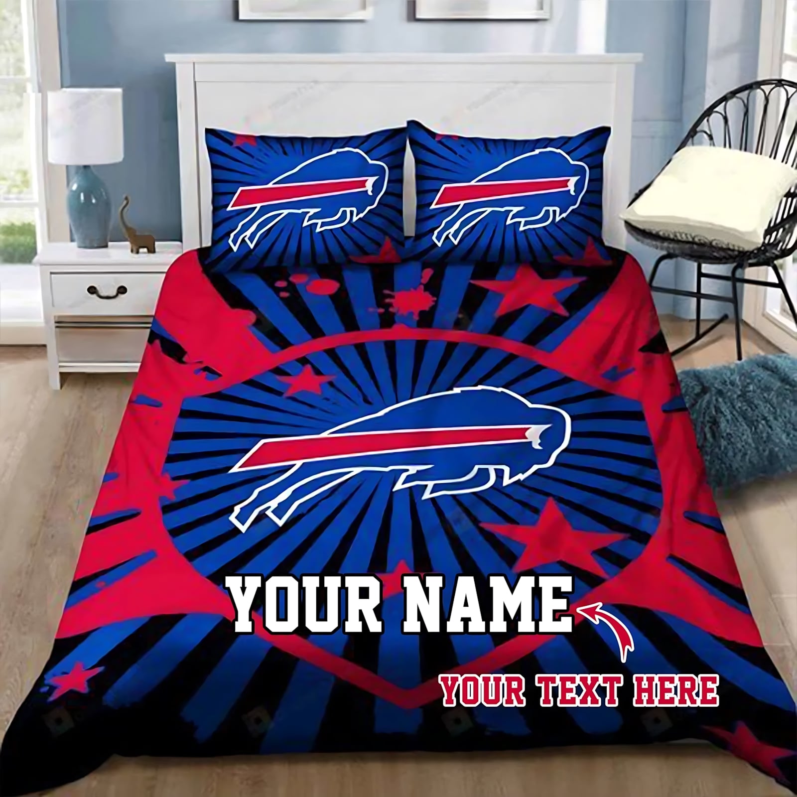 Buffalo Bills Star Power Custom Bedding Set