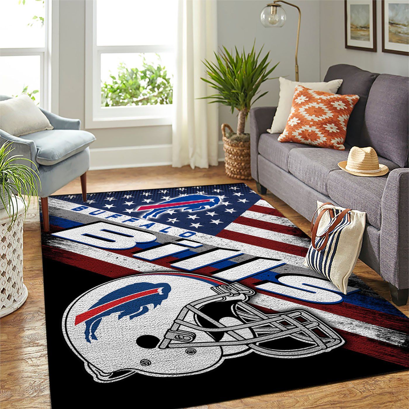Buffalo Bills Star-Spangled Helmet Rug