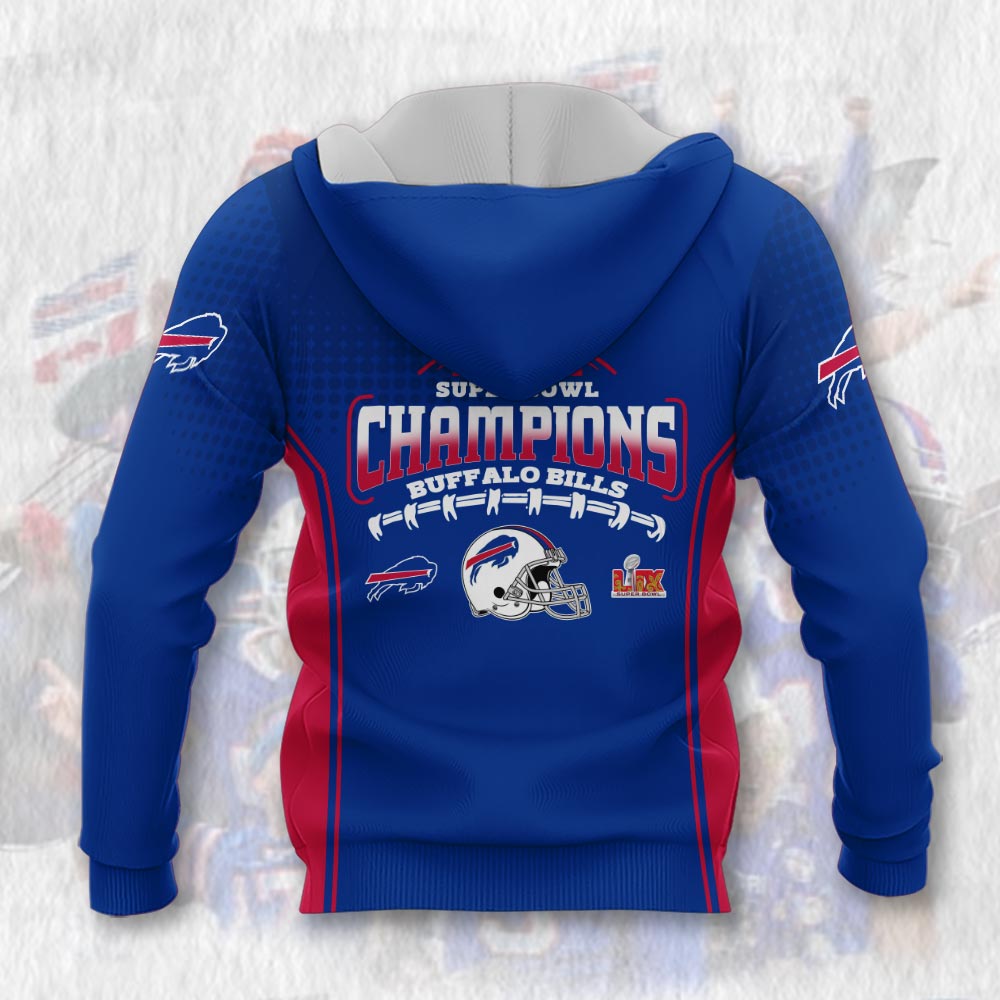 Buffalo Bills Super Bowl 2025 Champions Hoodie back
