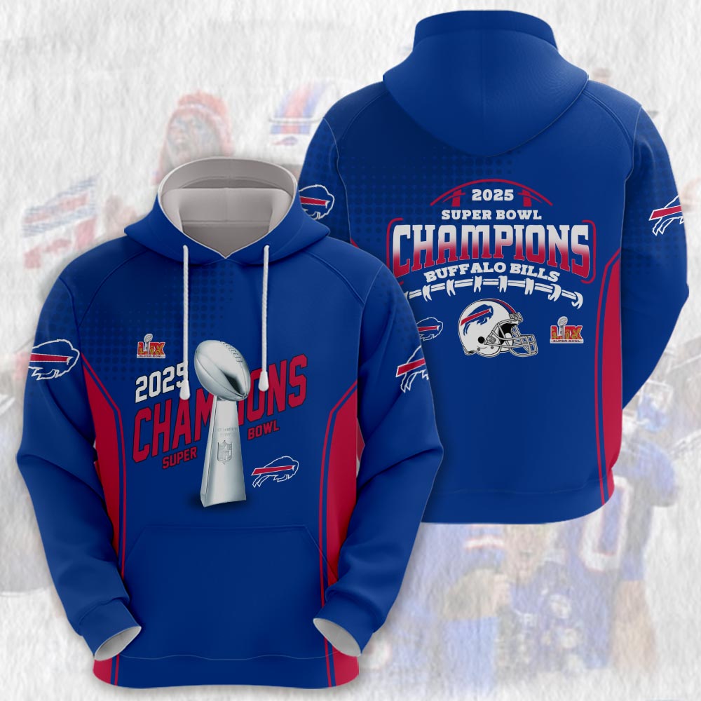 Buffalo Bills Super Bowl 2025 Champions Hoodie