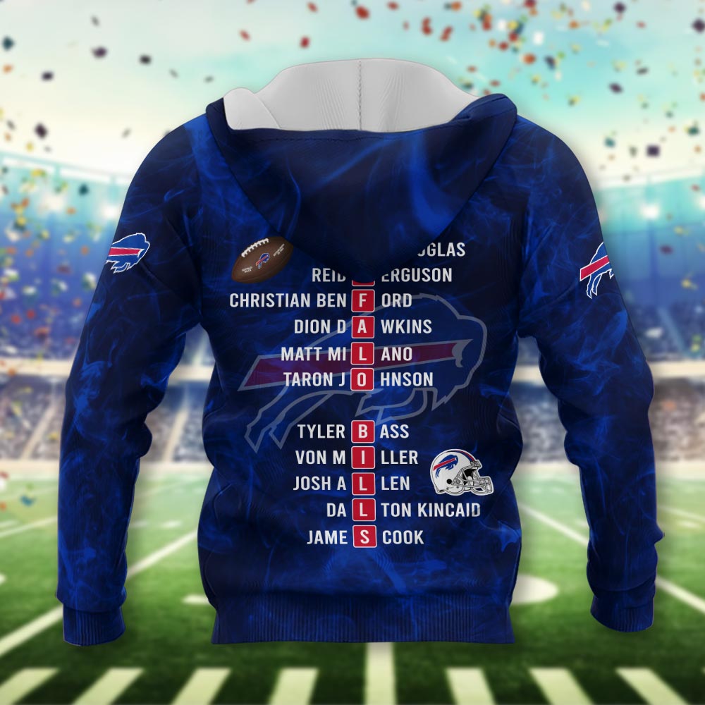 Buffalo Bills Super Bowl LIX Champions Hoodie back