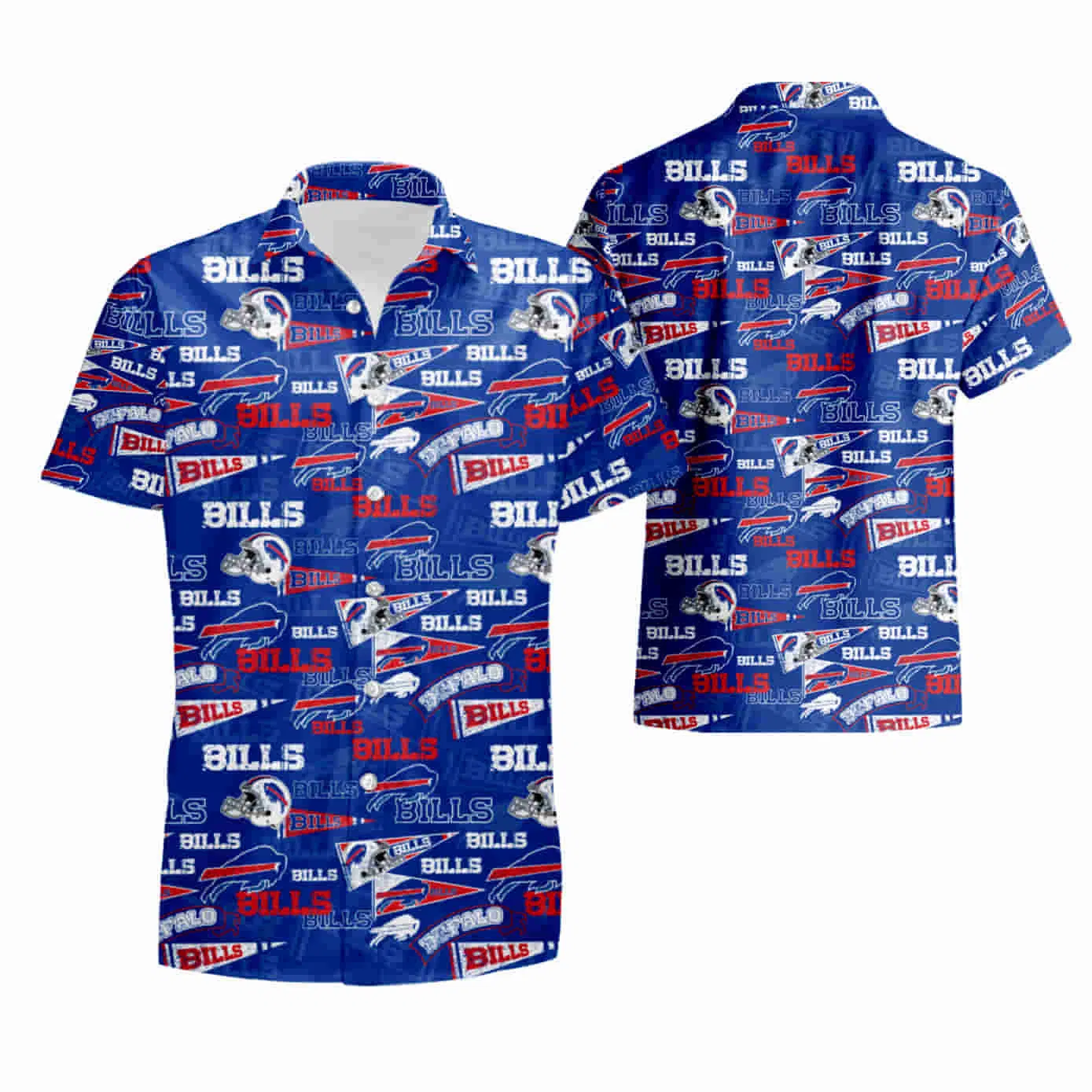Buffalo Bills Throwback Logo Frenzy Hawaiian Shirt