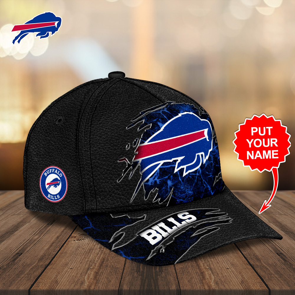 Buffalo Bills Thunder Rip Personalized Fan Baseball Cap right side