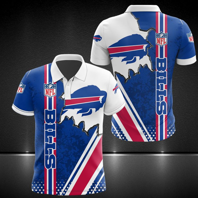 Buffalo Bills Torn Victory Polo Shirt