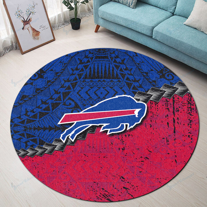 Buffalo Bills Tribal Energy Round Rug