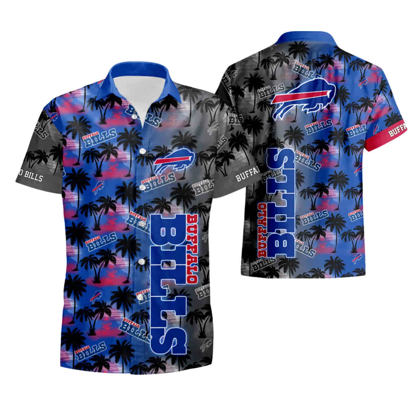 Buffalo Bills Twilight Palm City Hawaiian Shirt