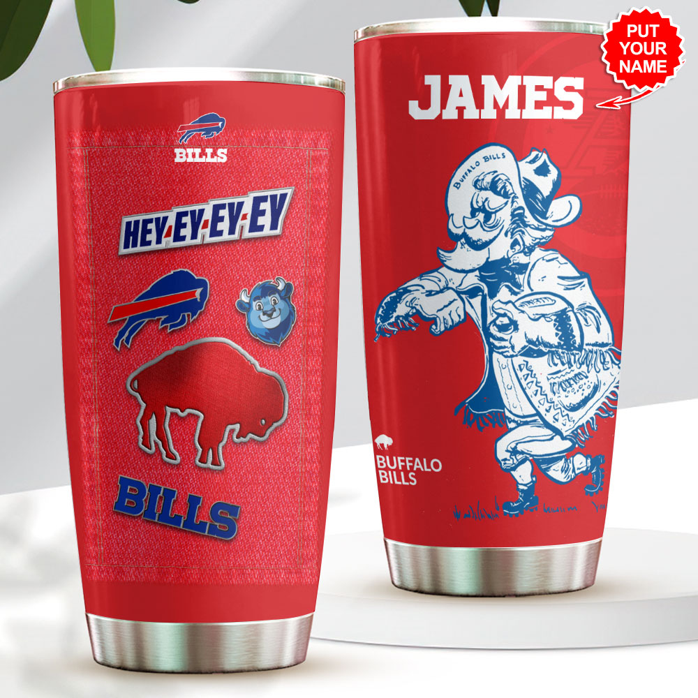 Buffalo Bills Vintage Mascot Hey-Ey Red Tumbler