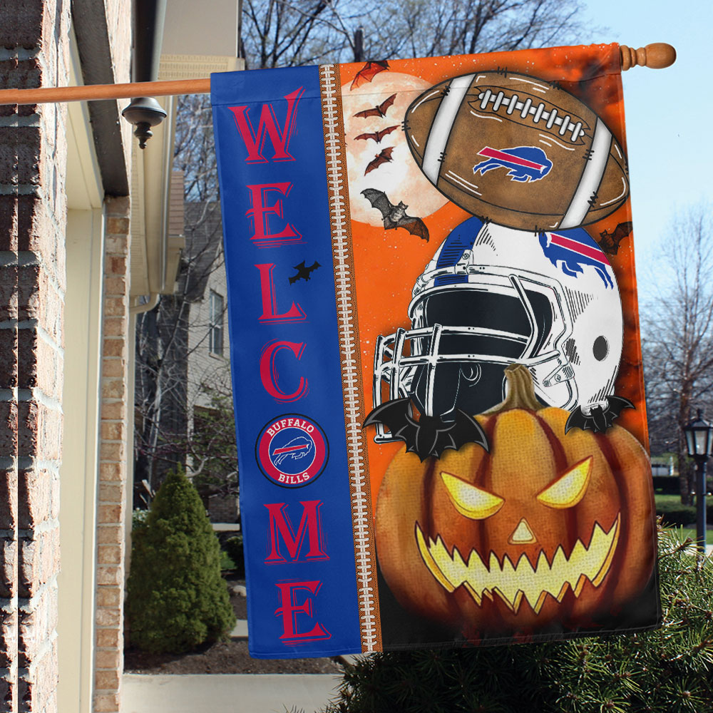 Buffalo Bills Welcome Halloween Garden Flag