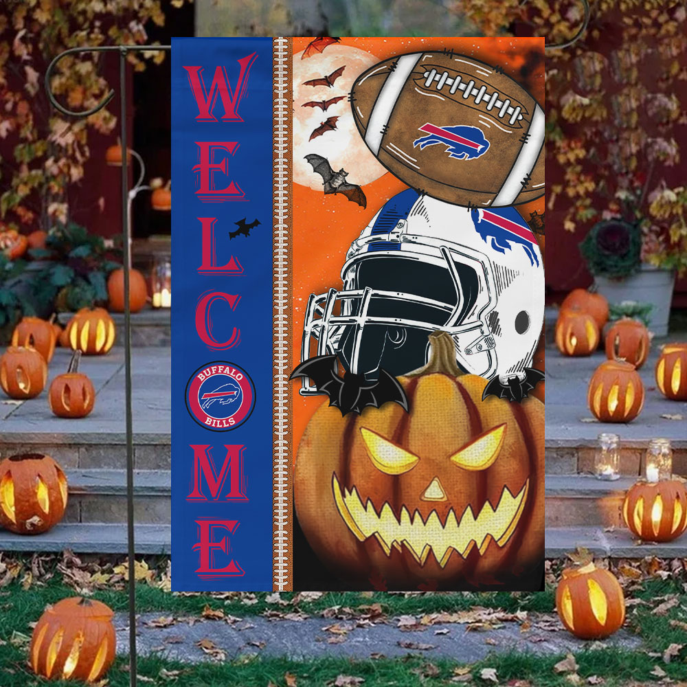 Buffalo Bills Welcome Halloween Garden Flag